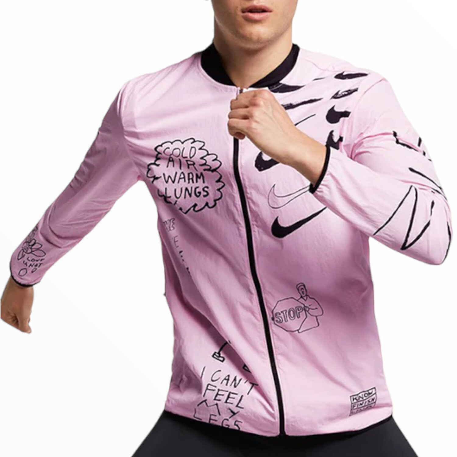 

Куртка Nike Graffiti Printing Running, розовый