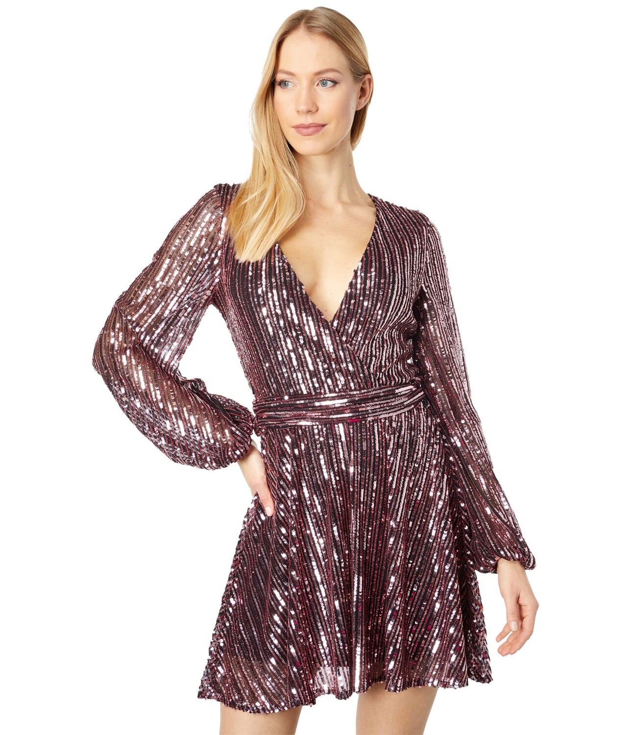 

Платье Bardot, Stripe Sequin Bellissa Dress