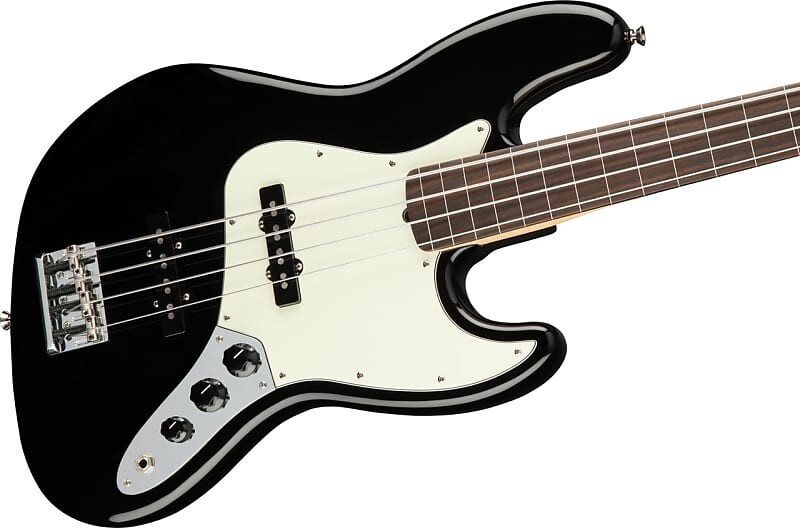 

Безладовая накладка на гриф Fender American Pro Jazz Bass из палисандра, черная с футляром American Pro Jazz Bass Fretless