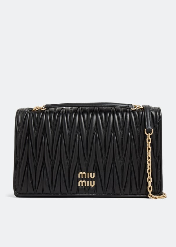 

Сумка MIU MIU Matelassé nappa leather bag, черный