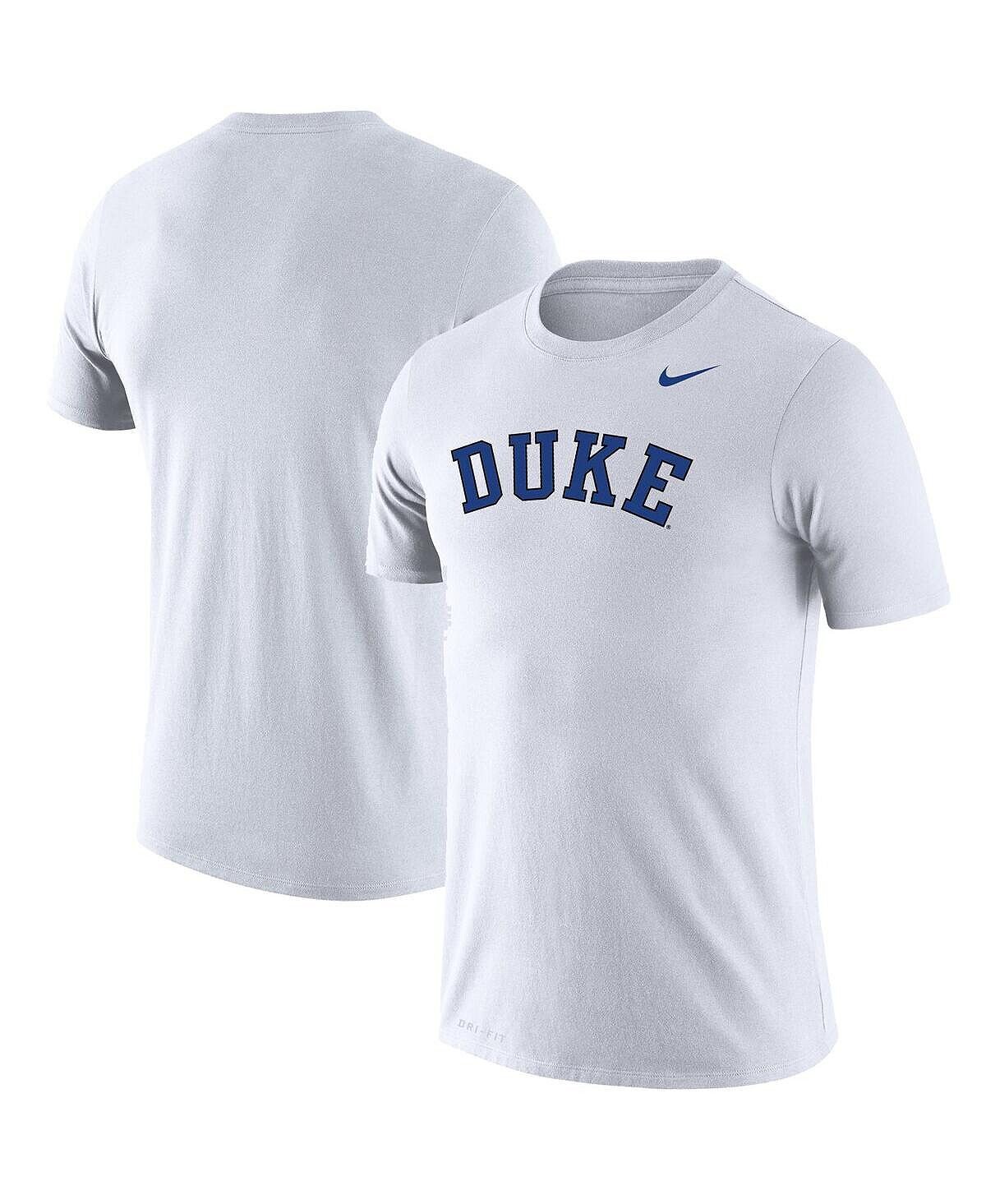 

Мужская белая футболка duke blue devils school logo legend performance Nike, белый