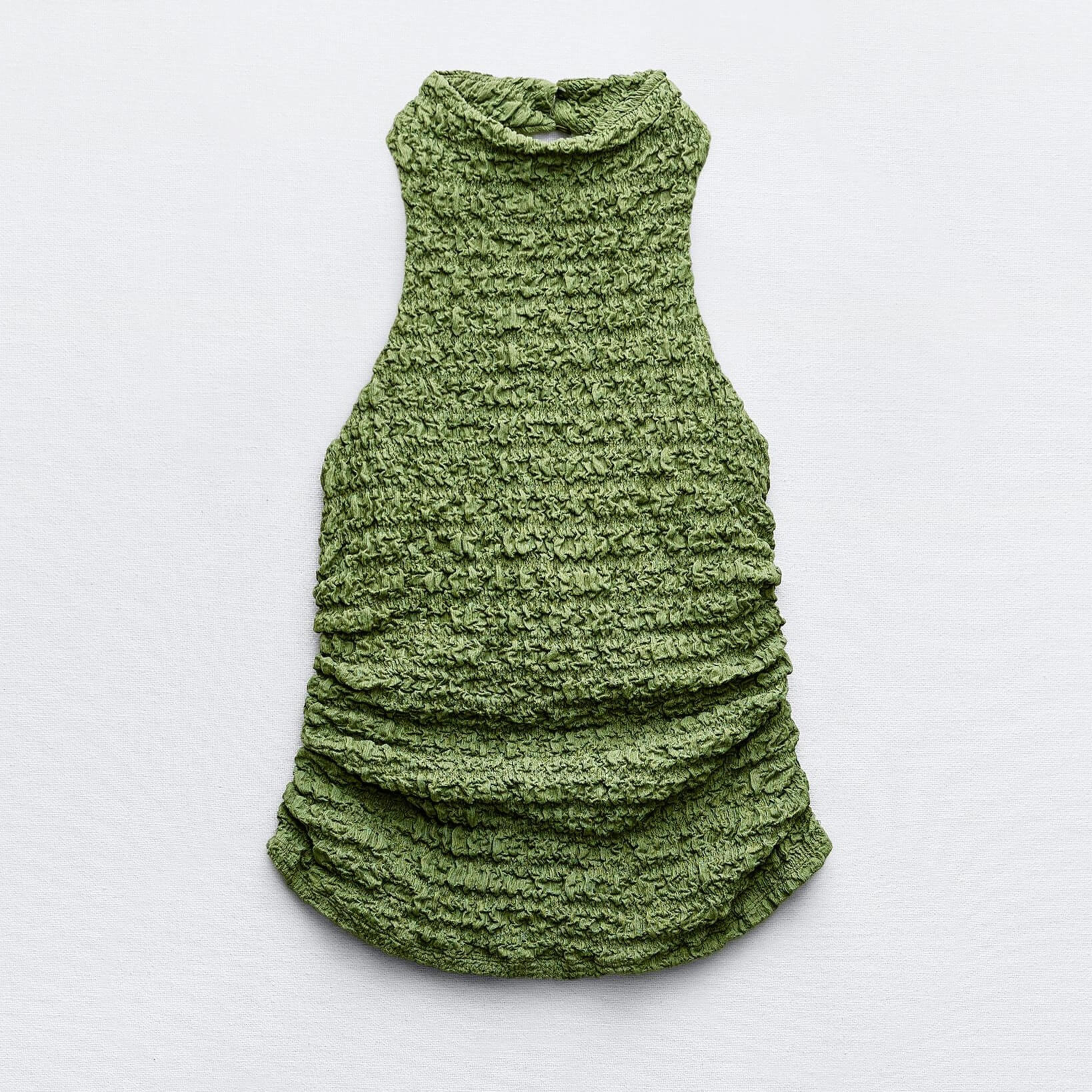 Топ Zara Textured Halter, зеленый