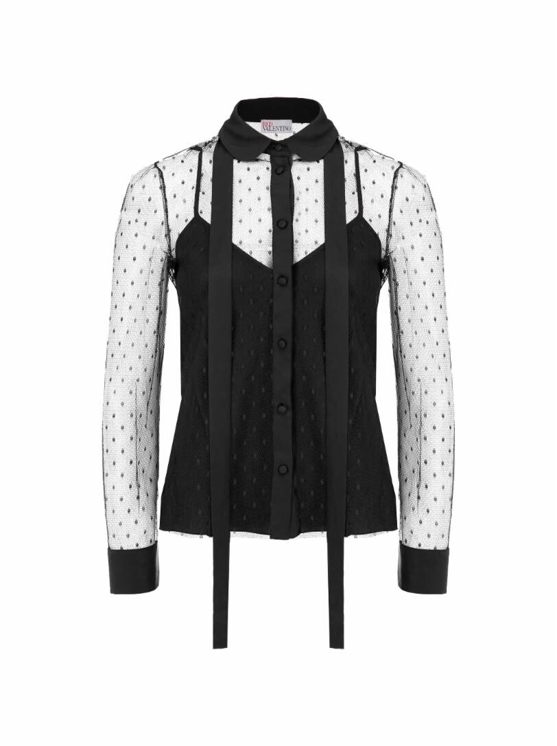 

Рубашка из тюля Point d'esprit RED Valentino