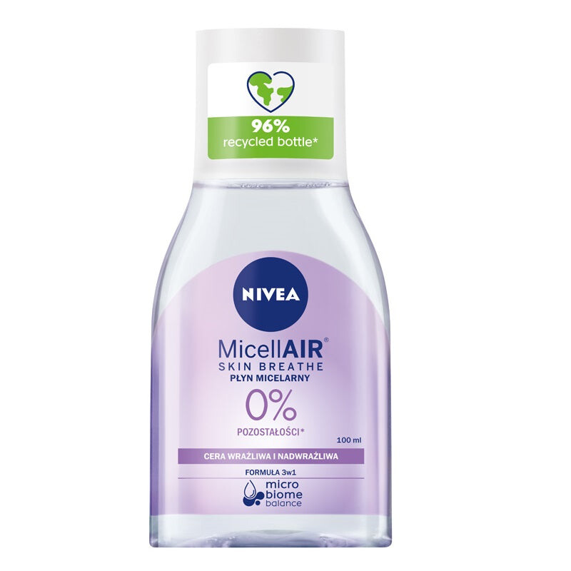 

Nivea MicellAir Skin Breathe ухаживающая мицеллярная вода для чувствительной и гиперчувствительной кожи 100мл