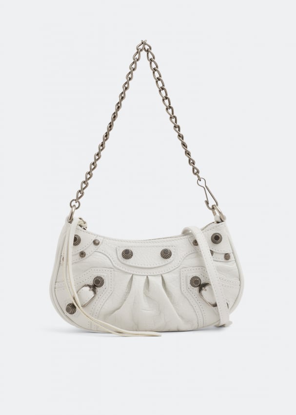 Сумка BALENCIAGA Le Cagole mini chain bag, белый сумка папка с плечевым ремнем