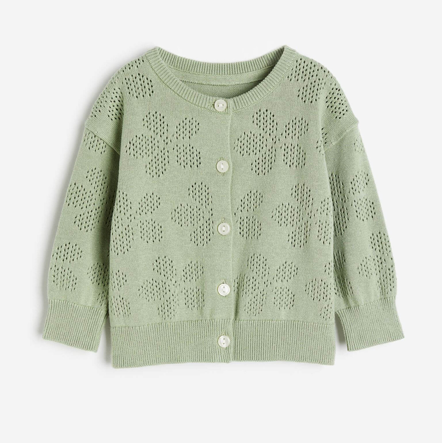 

Кардиган H&M Pointelle-knit, зеленый