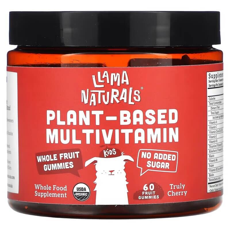 

Мультивитамины из цельных фруктов Llama Naturals со вкусом вишни, 60 жевательных конфет