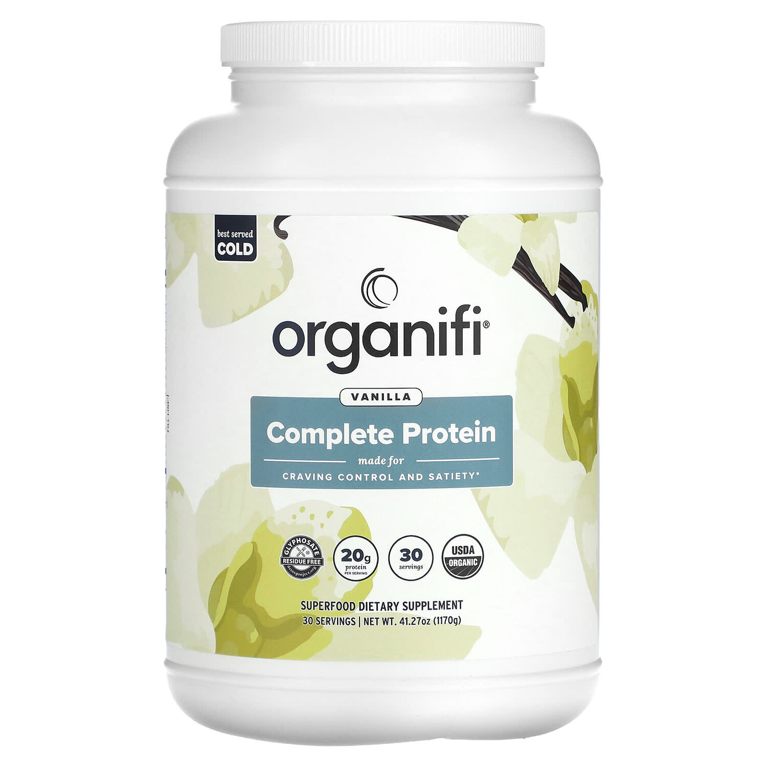

Complete Protein, ваниль, 1170 г (41,27 унции), Organifi