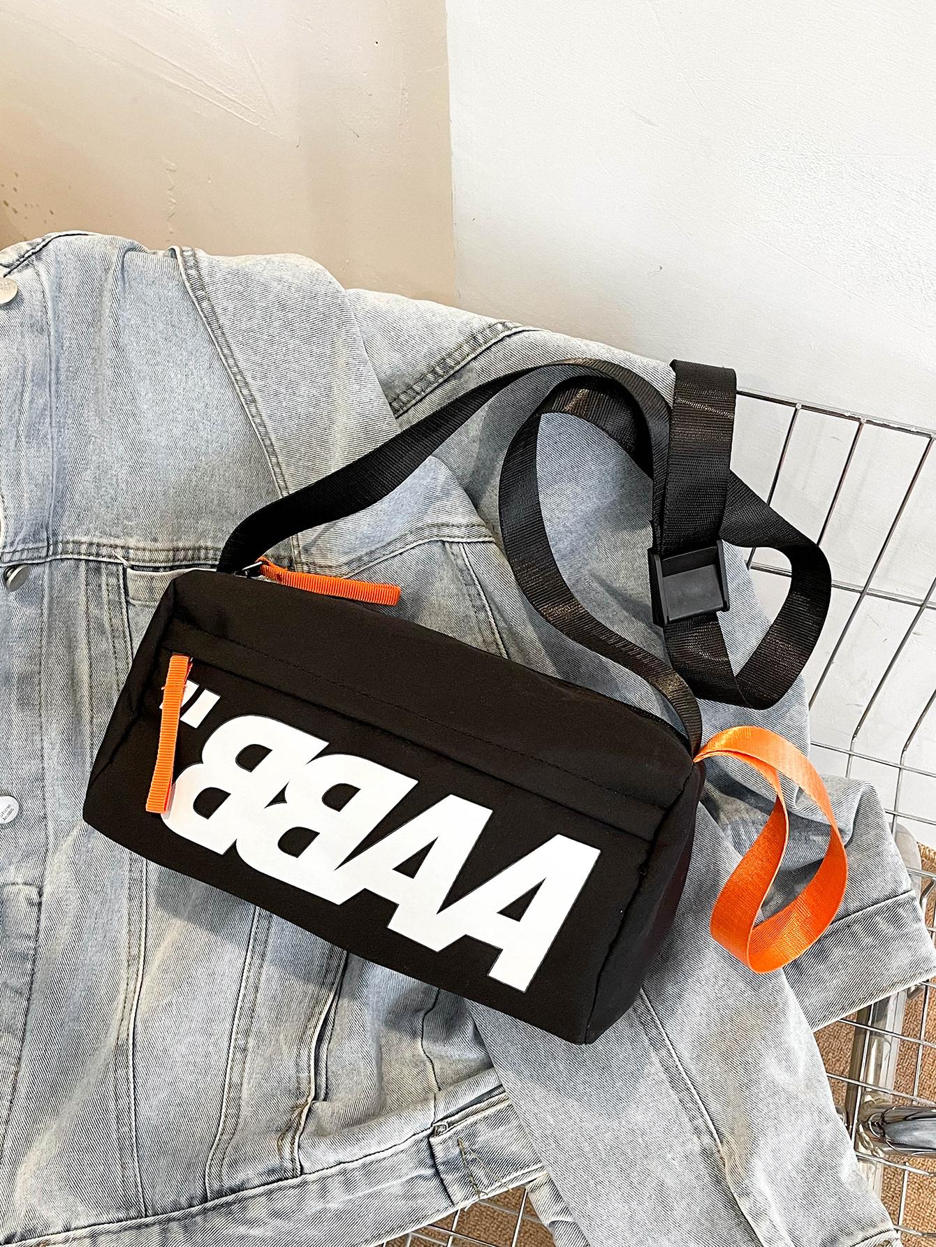 Мужская сумка-слинг, черный модная мужская водонепроницаемая поясная сумка в уличном стиле в стиле хип хоп черный