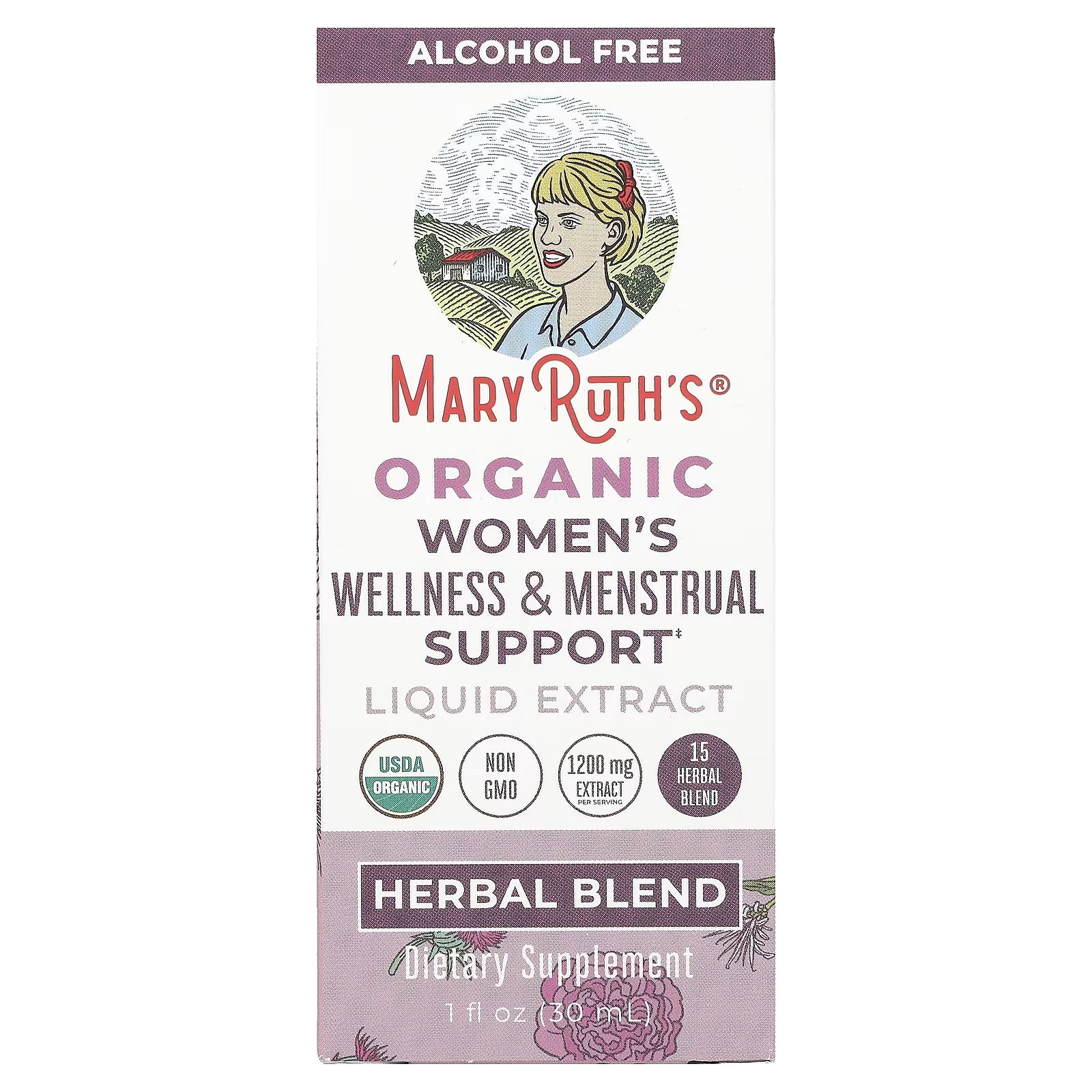 Экстракт жидкий для женщин MaryRuth's для здоровья и поддержки менструального цикла, 30 мл