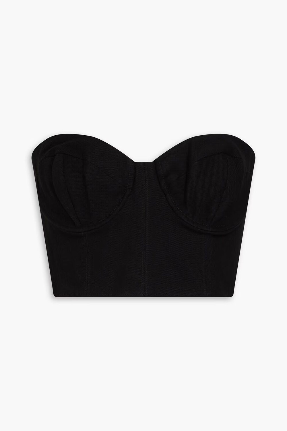 

Укороченный джинсовый топ-бюстье Corset E.L.V. Denim X The Outnet, черный
