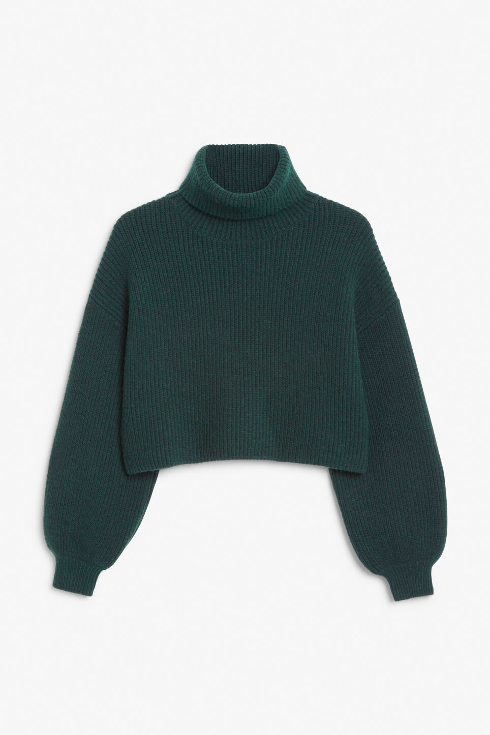

Укороченная водолазка Monki из трикотажа, темно-зеленый