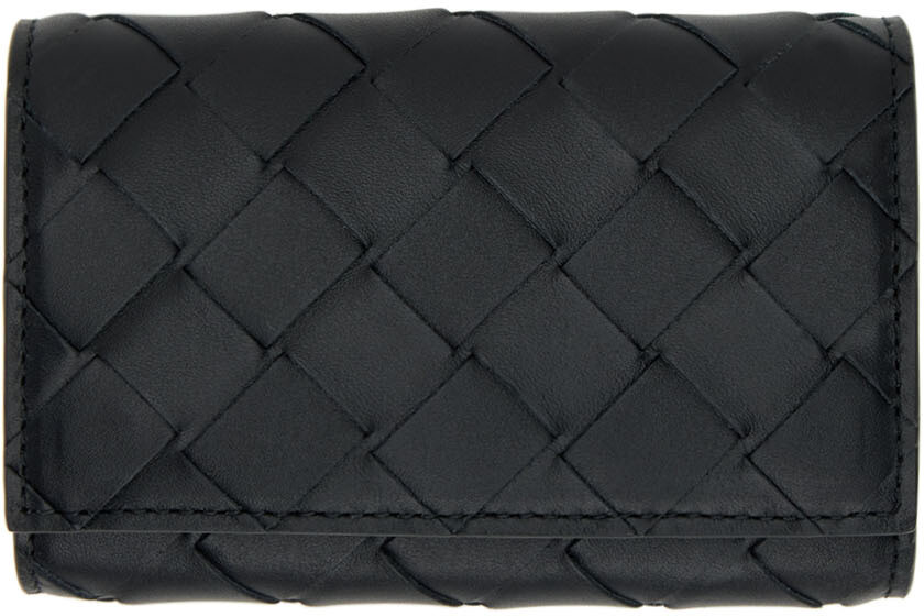 

Черный кожаный футляр для ключей Bottega Veneta