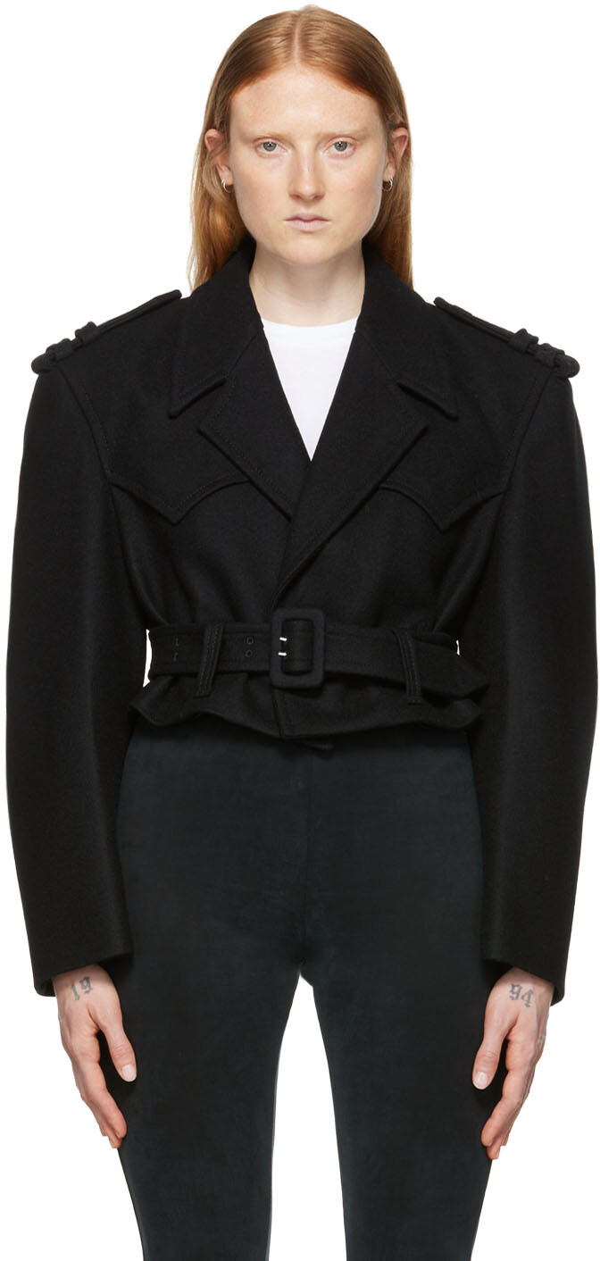 

Черная укороченная куртка MM6 Maison Margiela