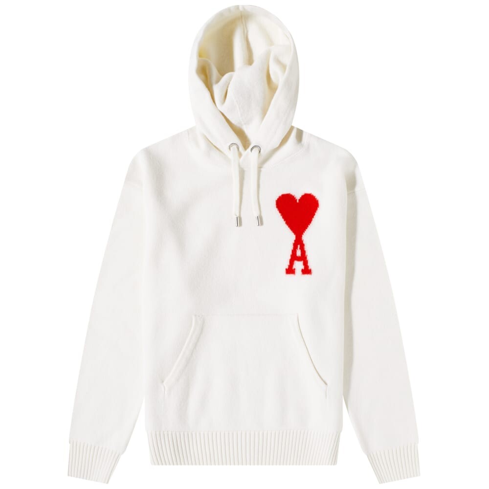 

Толстовка AMI Large A Heart Knitted Popover Hoody, Белый
