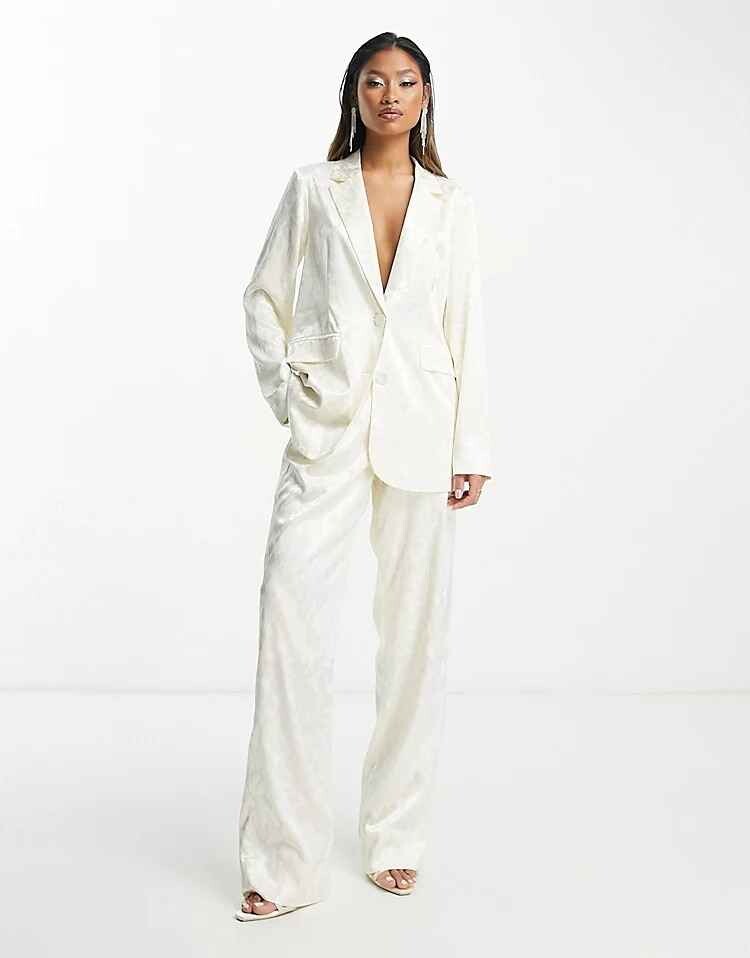 

Брюки Y.A.S Bridal Devore Satin, белый