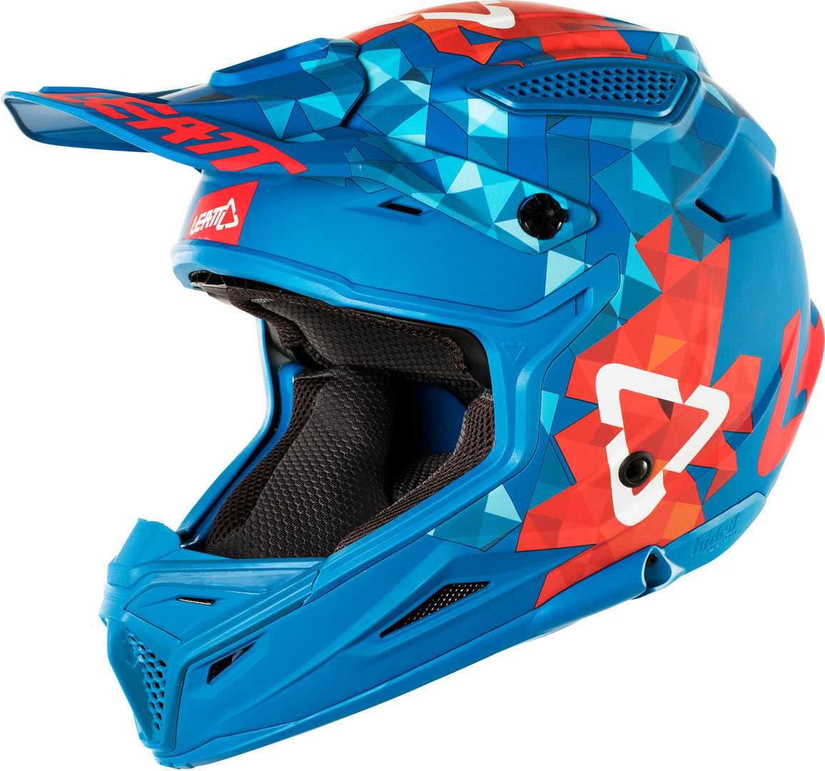 Шлем Leatt GPX 4.5 V22 для мотокросса, сине-красный