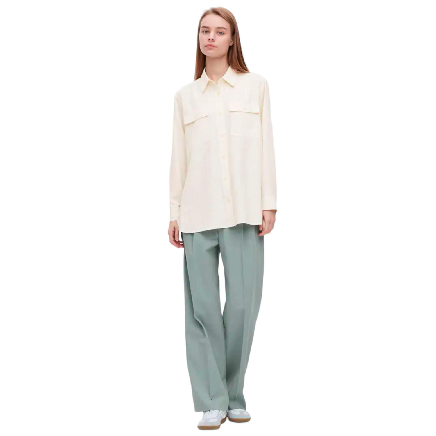 

Рубашка Uniqlo Easy Care Long Sleeved, белый