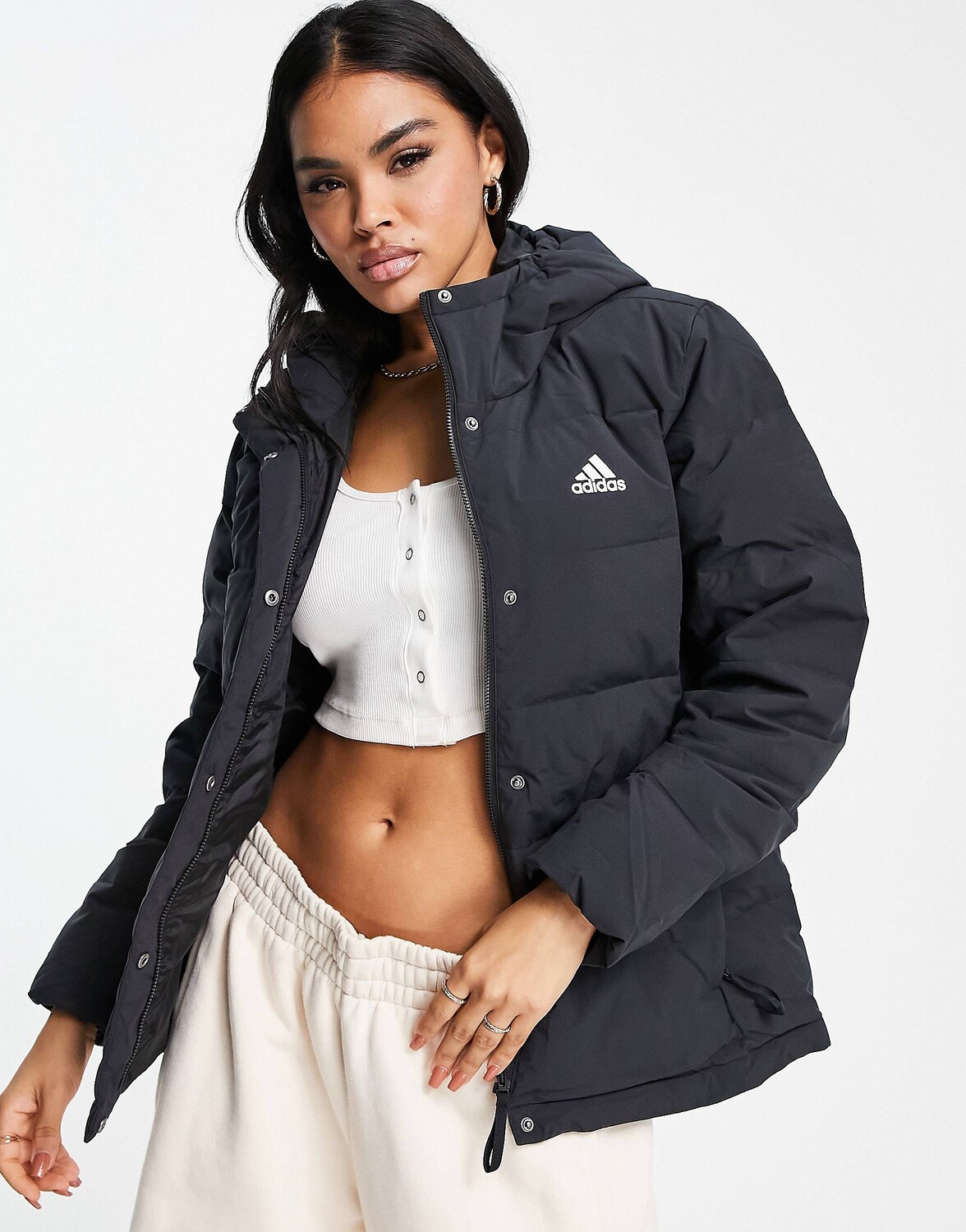 

Черная куртка с капюшоном adidas Outdoor Helionic, Черный