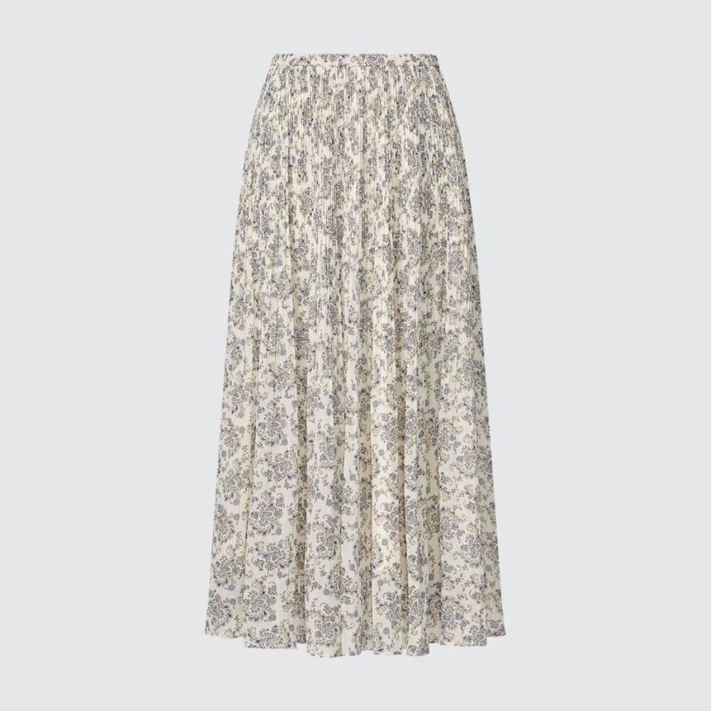 

Юбка Uniqlo Chiffon Pleated, молочно-белый