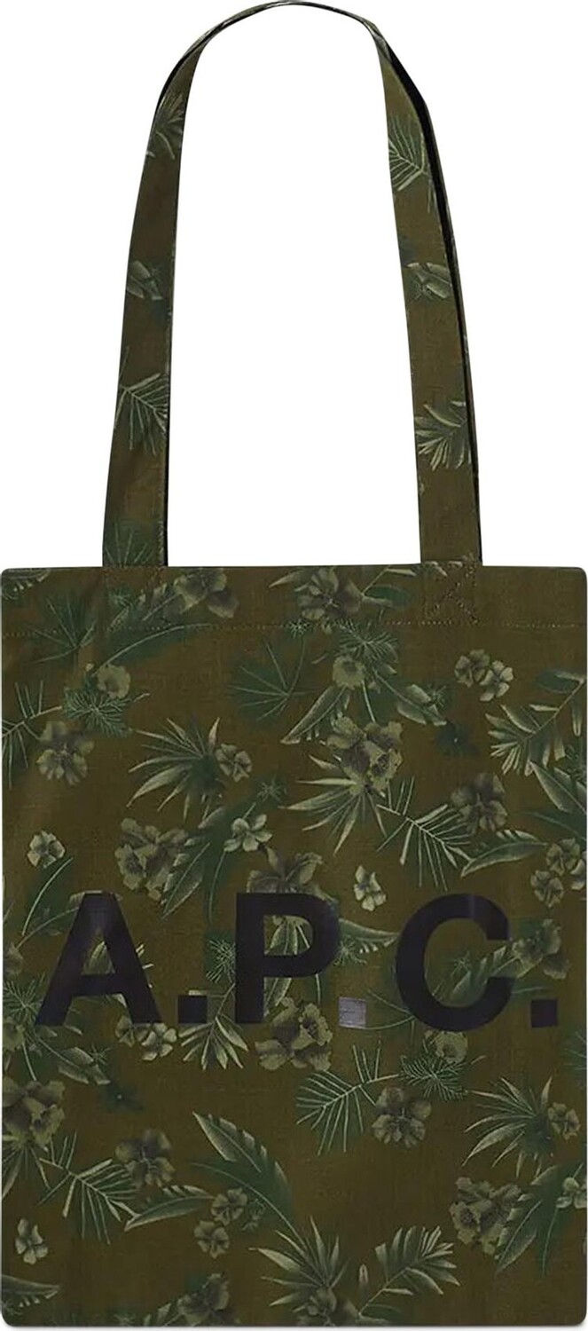 

Сумка A.P.C. Lou Hawaiian Print Tote Bag Khaki, коричневый