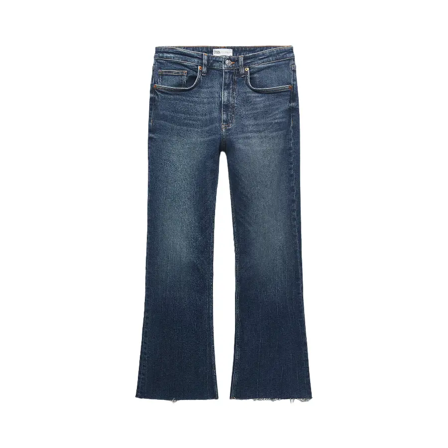

Джинсы Zara Cropped Flared Trf, синий