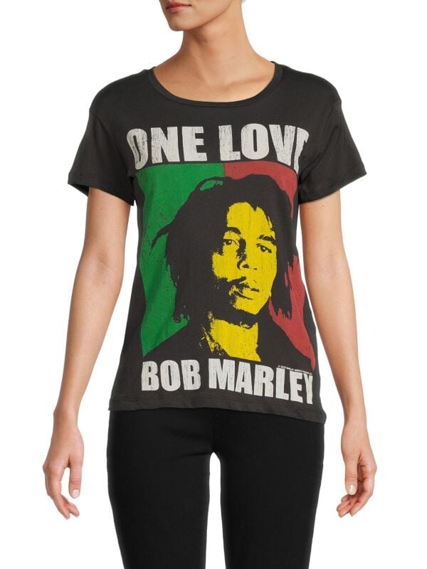 

Футболка bob marley с рисунком Chaser Vintage black