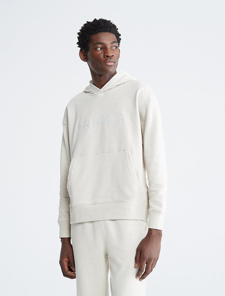 

Толстовка Calvin Klein Relaxed Fit Standard Logo, светло-бежевый
