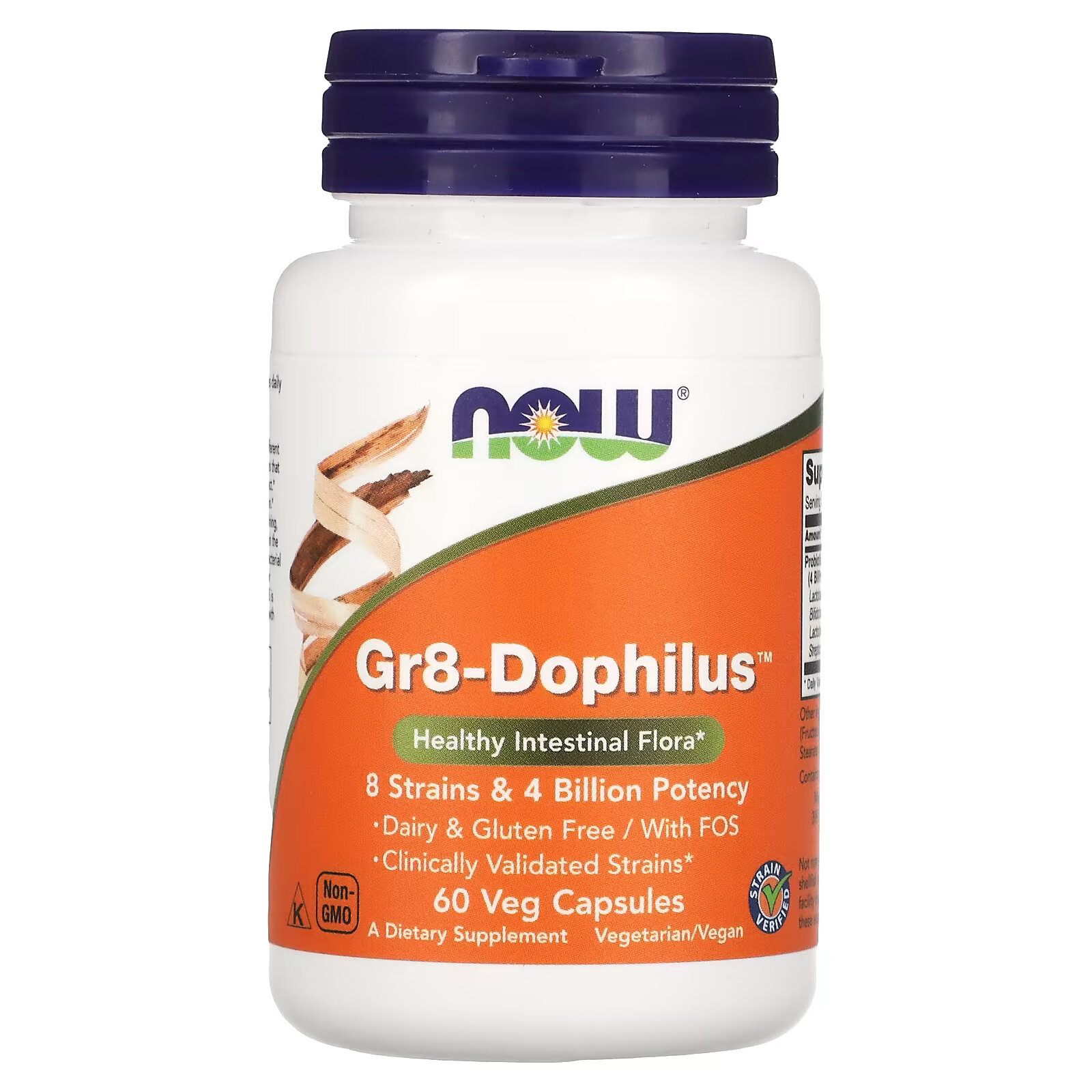 NOW Foods, Gr8-Dophilus, 60 растительных капсул now foods gr8 dophilus 60 растительных капсул