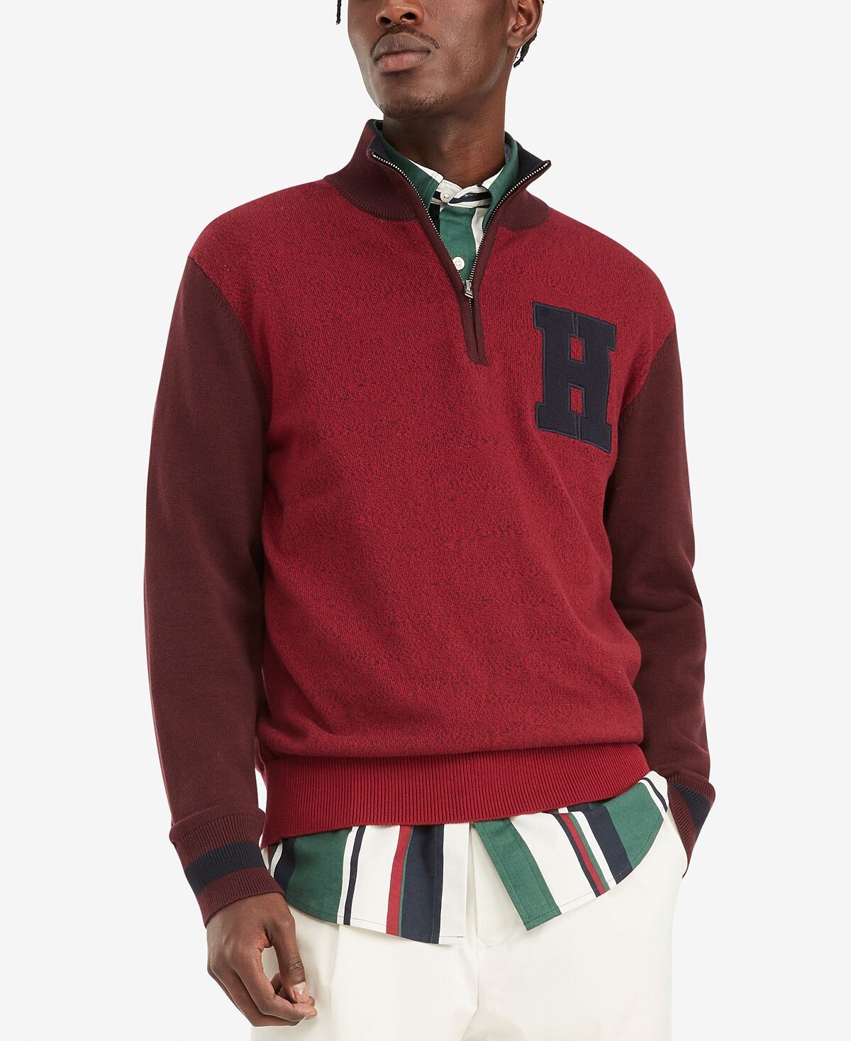 

Мужской университетский свитер с молнией на четверть Tommy Hilfiger, мульти