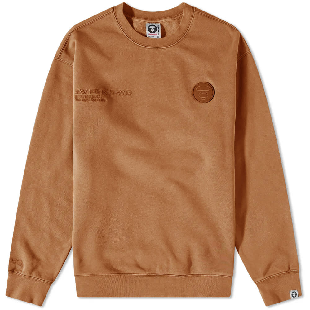

Толстовка AAPE AAPE Now Washed Crew Sweat, Коричневый