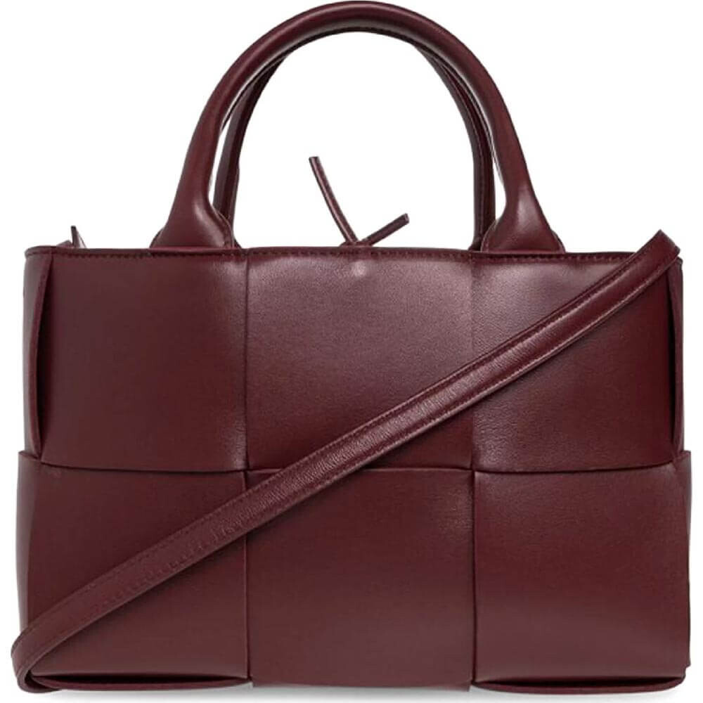 

Сумка-тоут Bottega Veneta Mini Arco Tote, темно-коричневый/золотой