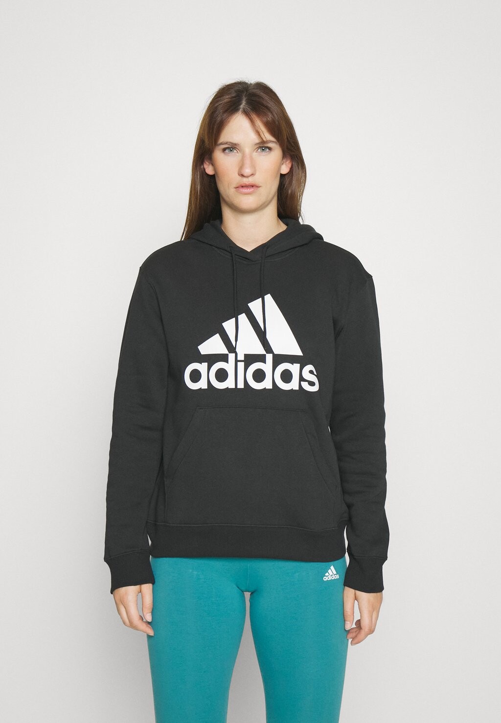 

Толстовка с капюшоном Adidas, черно-белый, Черный