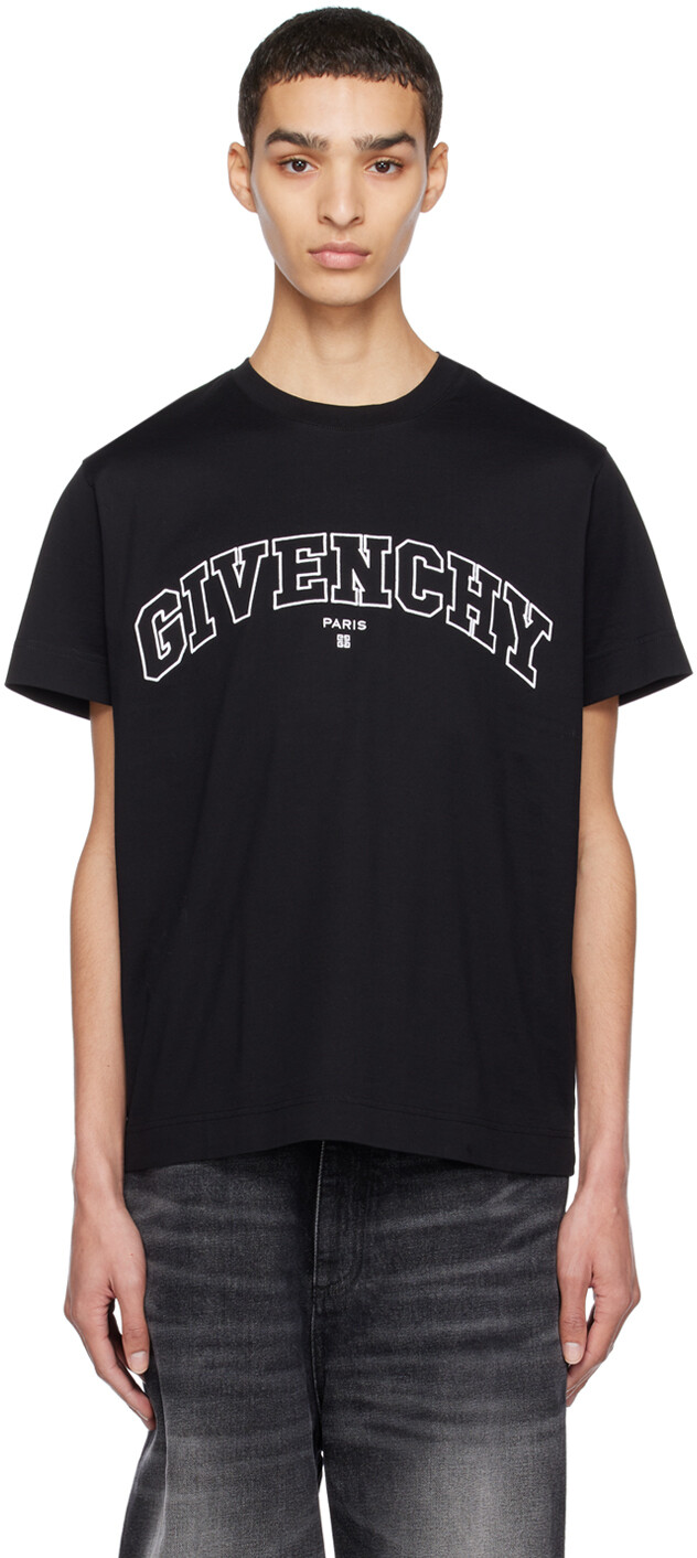 

Черная футболка колледжа Givenchy, Черный