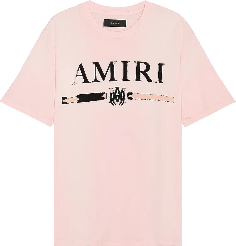 

Футболка Amiri MA Bar Appliqué Tee 'Pink', розовый