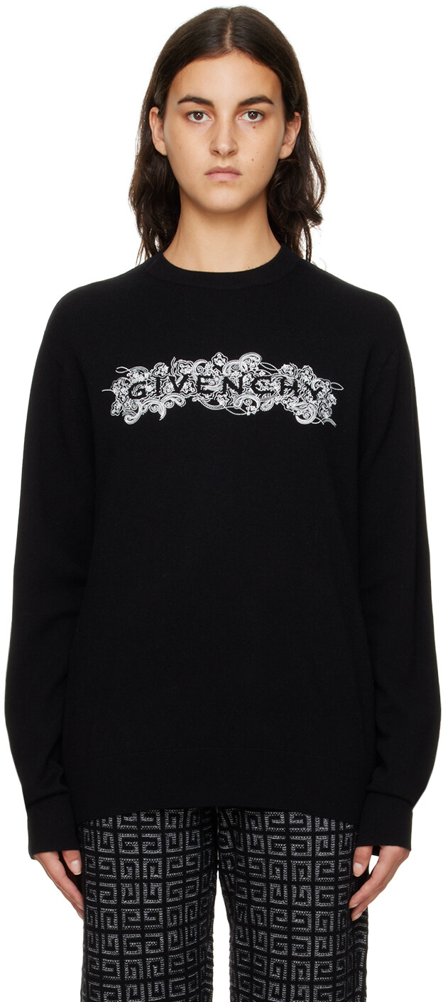 

Черный свитер с круглым вырезом Givenchy