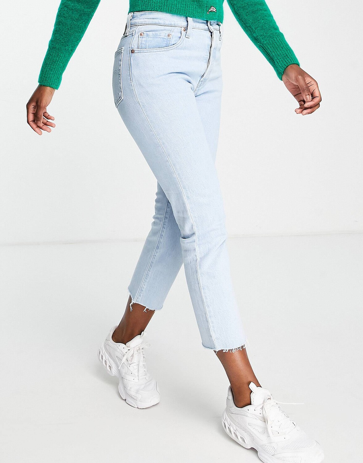 

Светлые укороченные джинсы Levi's 501 original fit