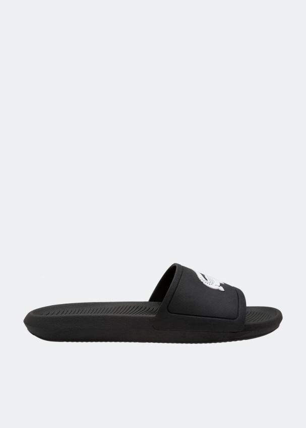 

Шлепанцы LACOSTE Croco slides, черный