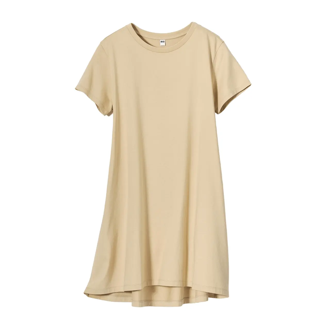 

Платье Uniqlo Mercerised Cotton Short Sleeved Mini, бежевый