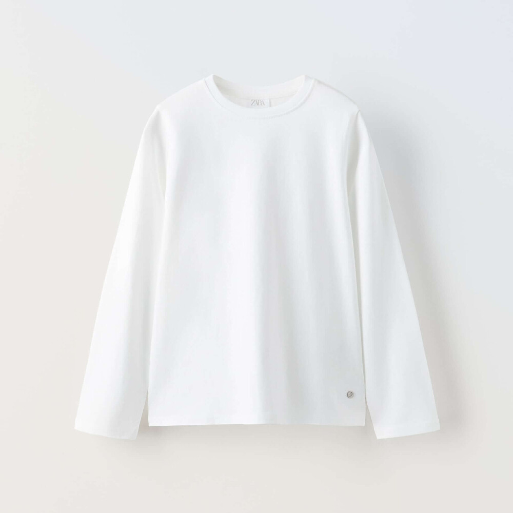

Лонгслив для девочек Zara Basic, белый