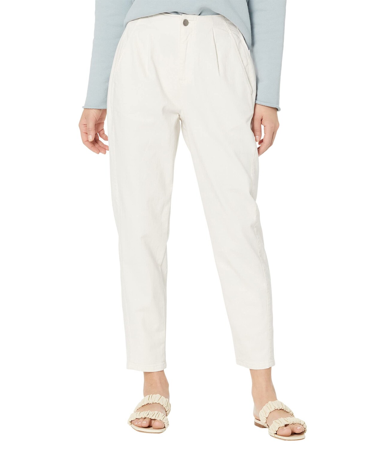 

Джинсы Eileen Fisher, Petite Tapered Ankle Pants in Organic Cotton Stretch Denim in Undyed Natural