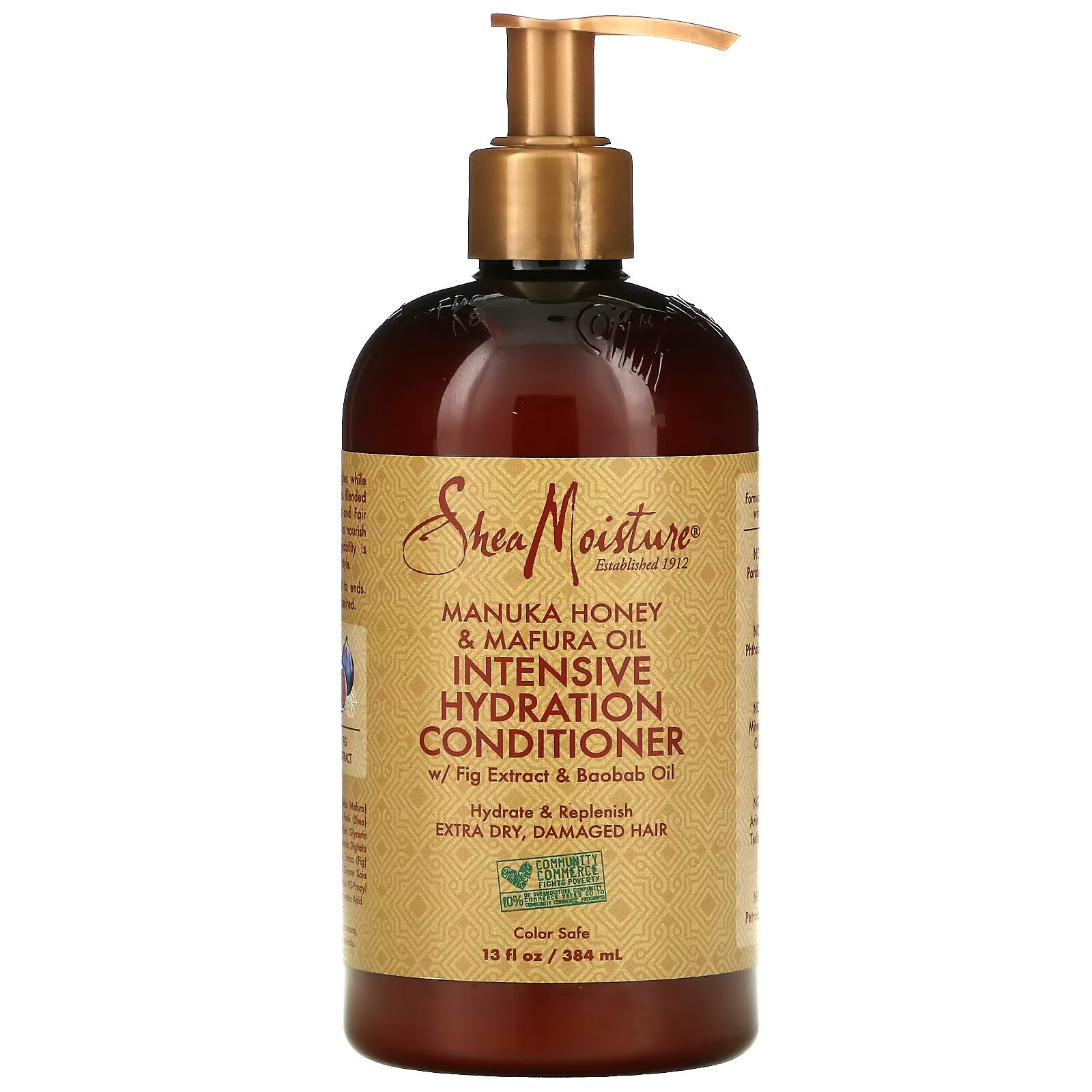 SheaMoisture, кондиционер для интенсивного увлажнения, мед манука и масло мафуры, 384 мл (13 жидк. унций) - фото