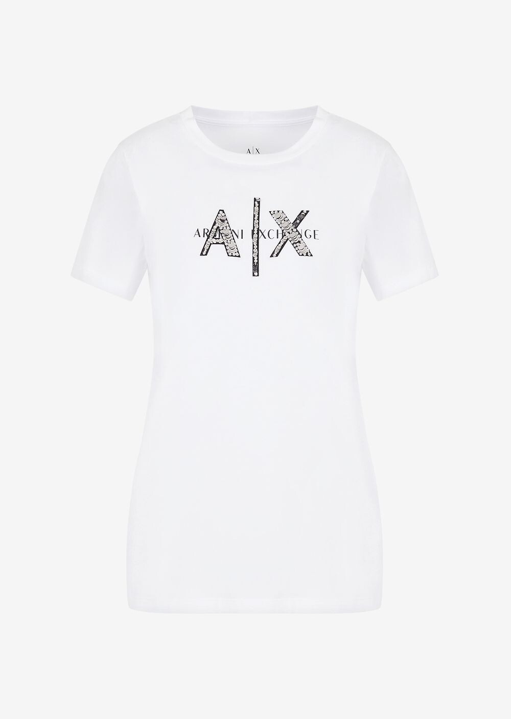 

Футболка стандартного кроя из хлопкового джерси с логотипом Armani Exchange, белый