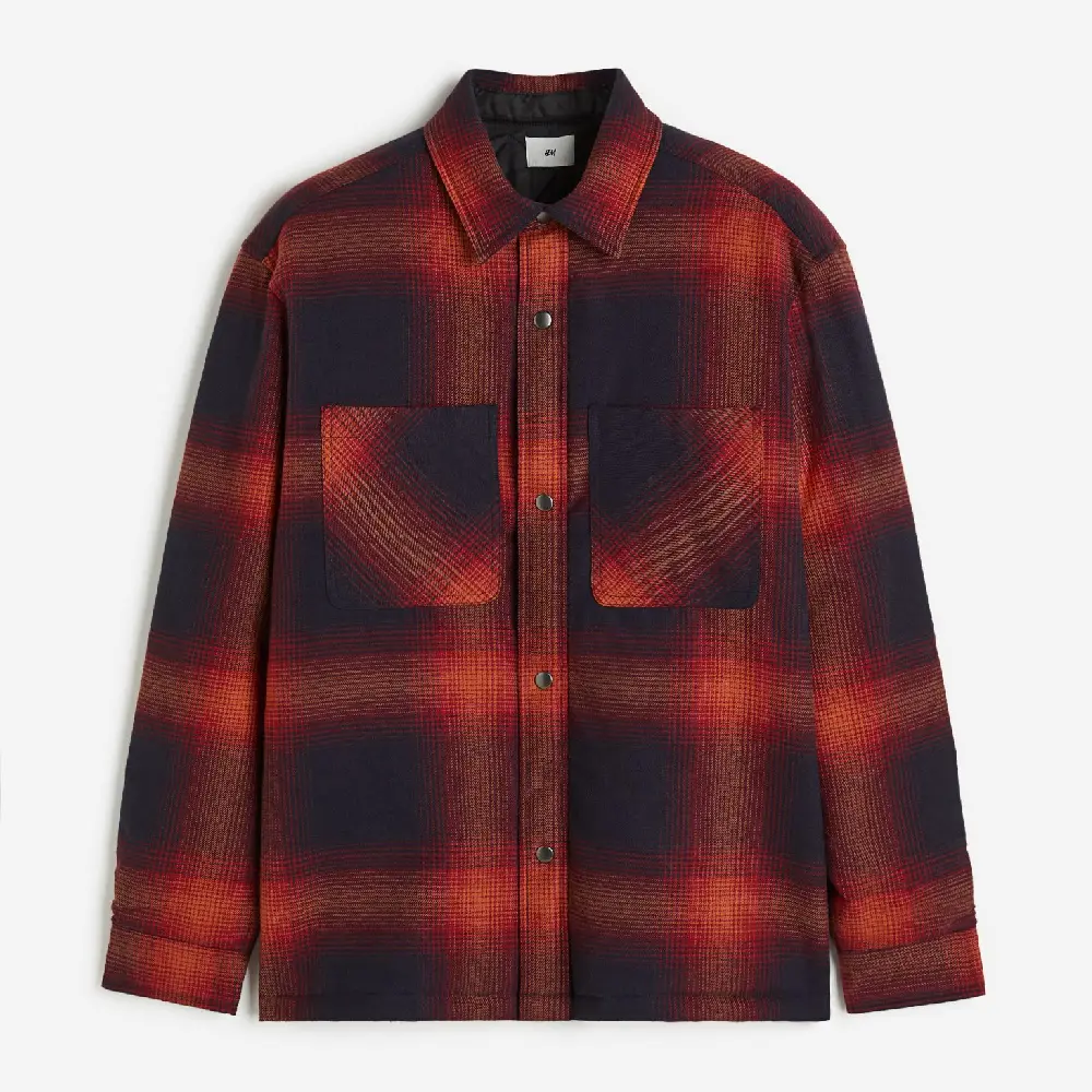 

Куртка-рубашка H&M Padded, красный/черный