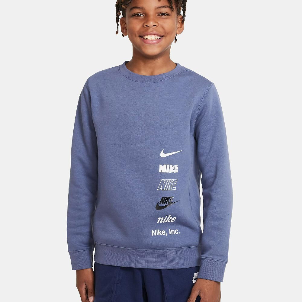 

Свитшот Nike Sportswear Big Kids' Boys, черный/белый/синий