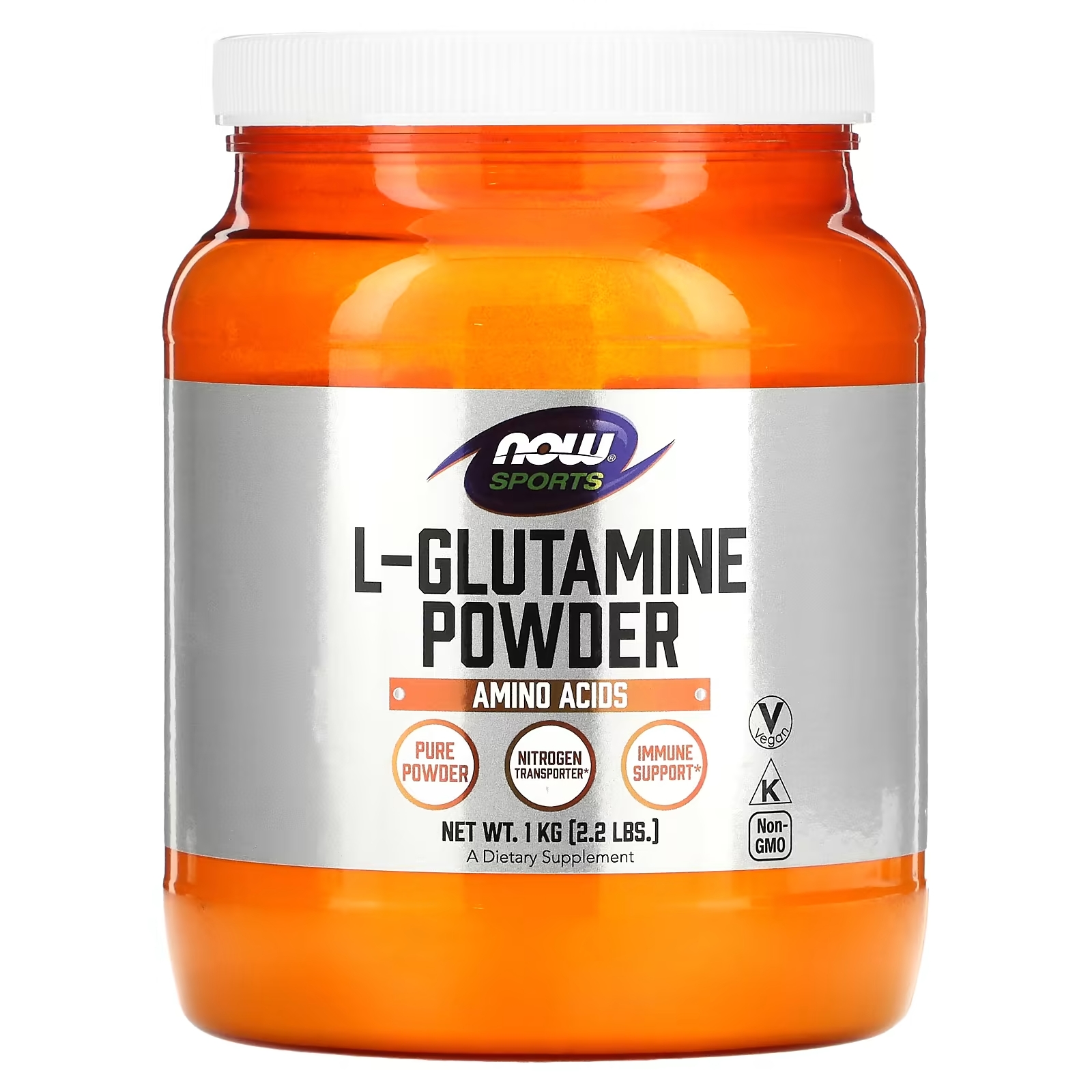 NOW Foods Sports L-Glutamine Powder, 1 кг now foods sports amino 9 essentials powder 330 г 11 64 унции