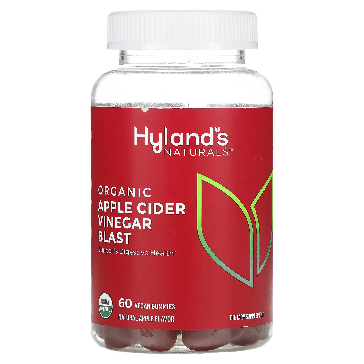

Hyland's, Органические жевательные мармеладки с яблочным уксусом, натуральное яблоко, 60 веганских жевательных таблеток