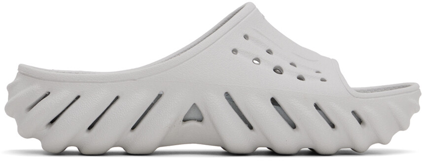 

Серые слайды Echo Crocs