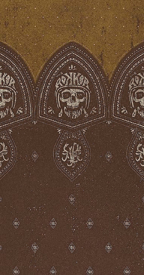 Шарф-труба Rokker Skull, темно-коричневый