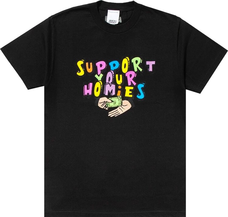 

Футболка Bricks & Wood Support Your Homies Tee 'Black', черный
